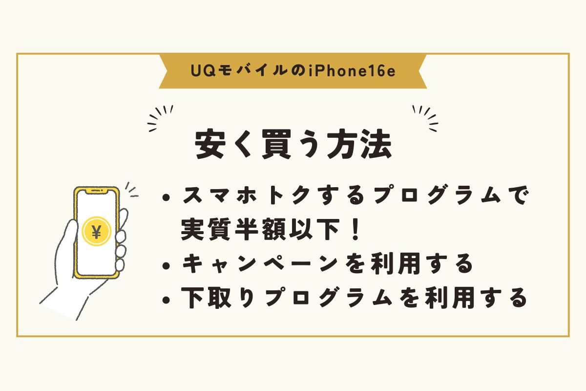 iPhone16e UQモバイル